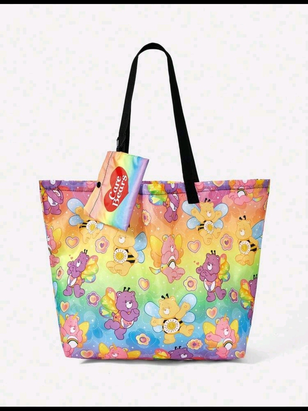 Care Bears Rainbow Character Tote with Black Straps